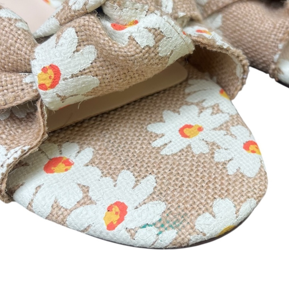 Jessica Simpson Burlap Knot Daisy Slide Sandals Size 8 - Picture 7 of 8